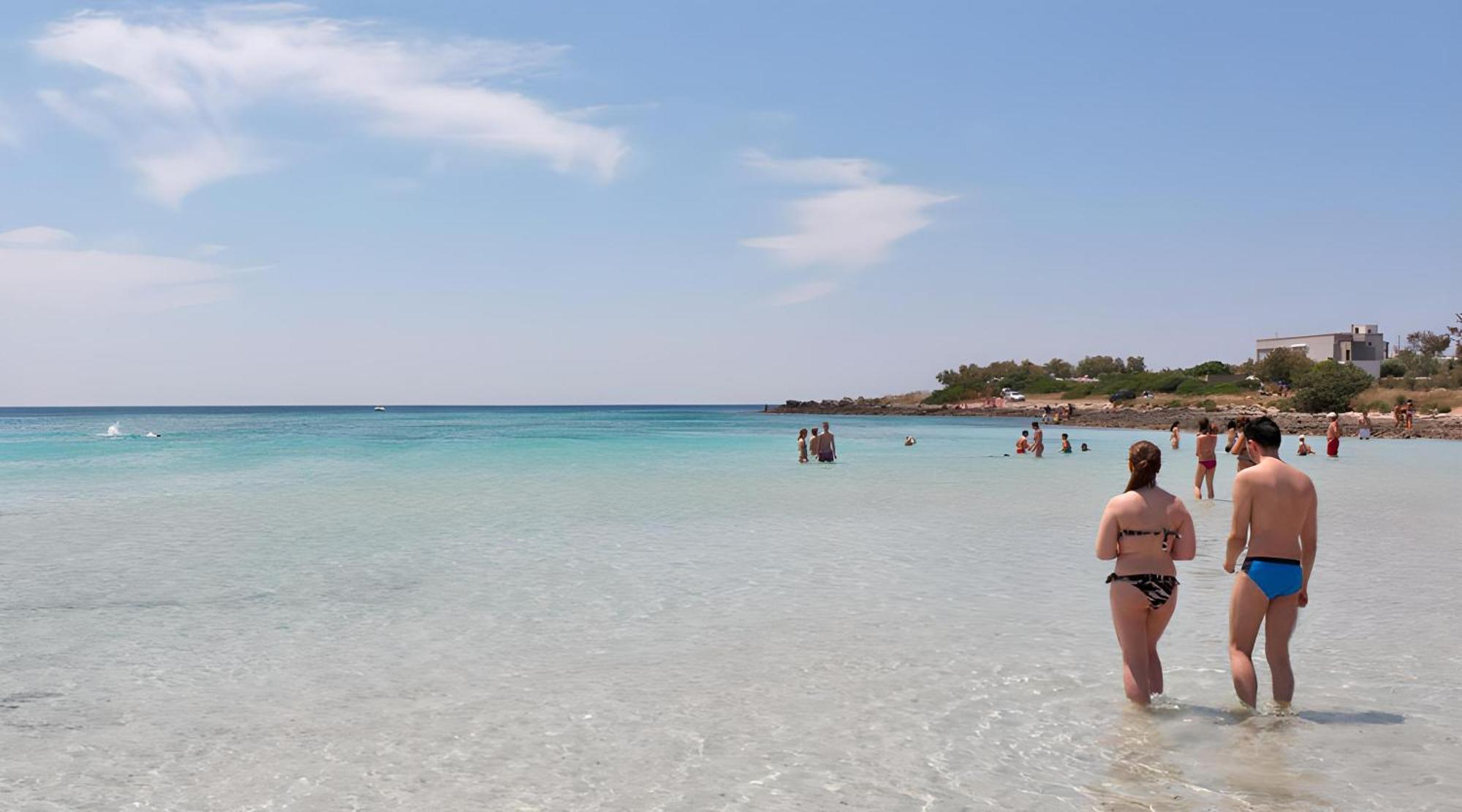 The Blue Panoramic Penthouse Villa Porto Cesareo Buitenkant foto